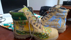 Pintura sobre bota