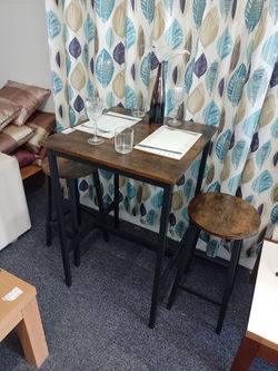 Tall Dining Table & 2 Stools
