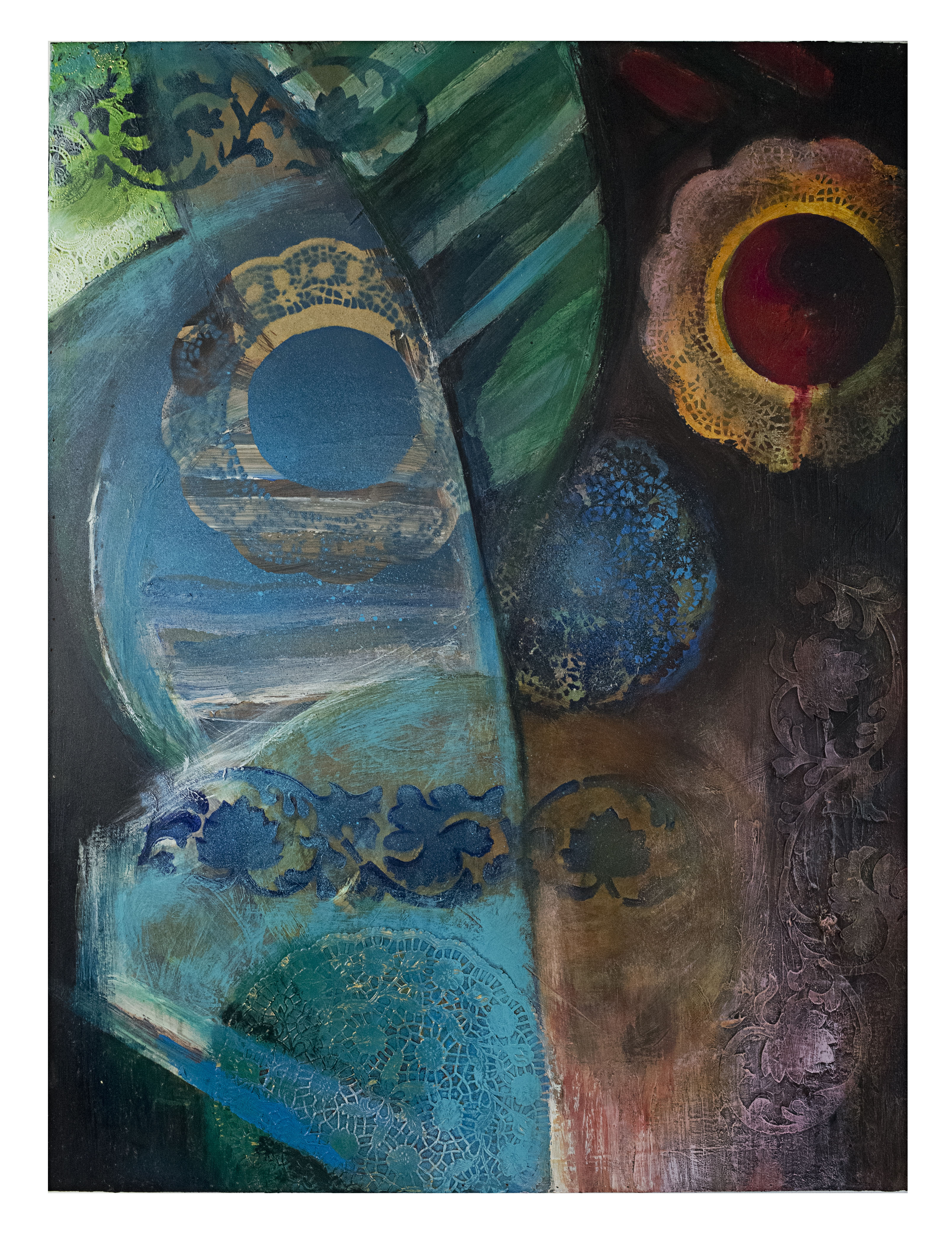 Genteel Landscape 80 x 60cm Mixed Media on Board