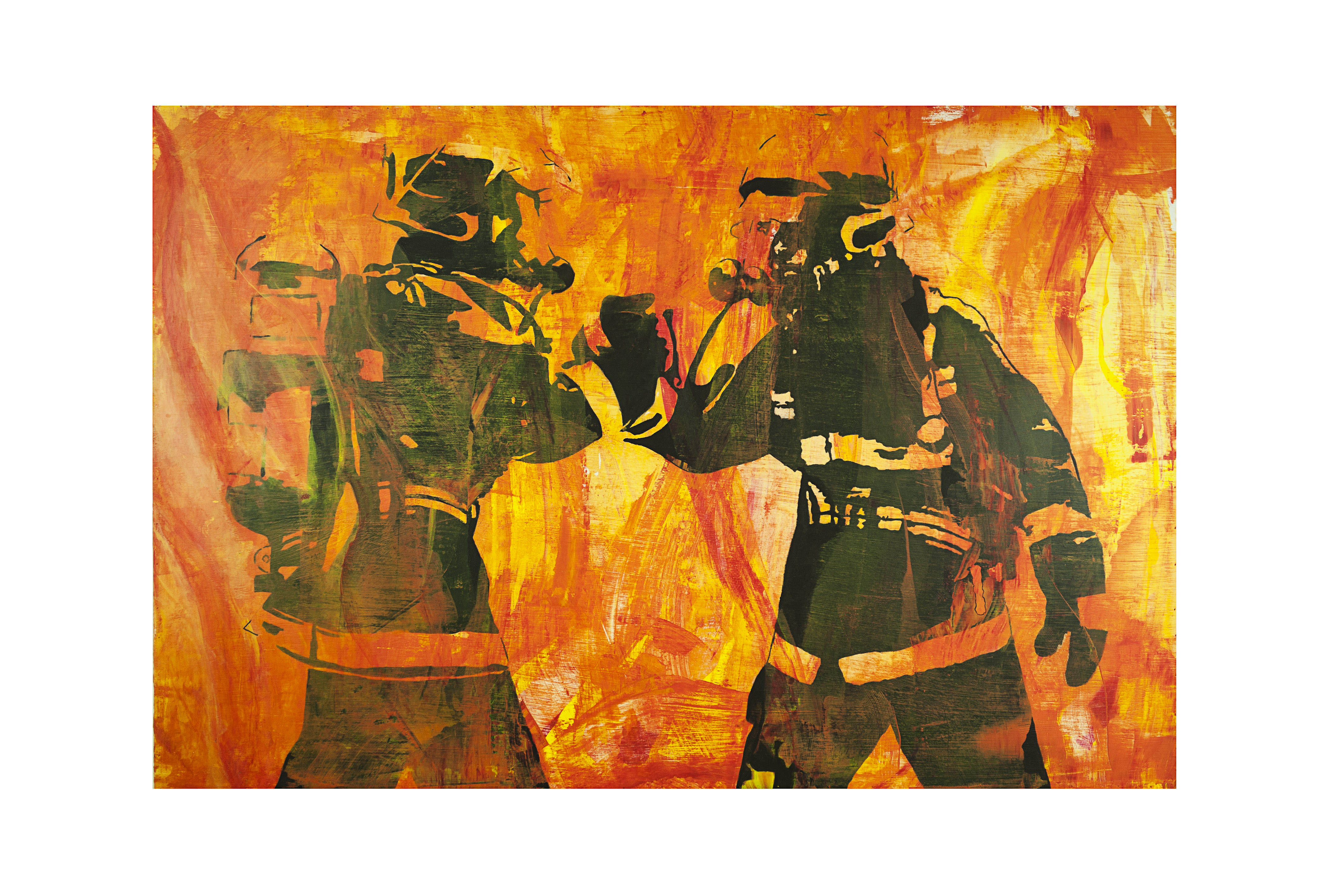 Fire Team 80 x 120 cm Acrylic on Board