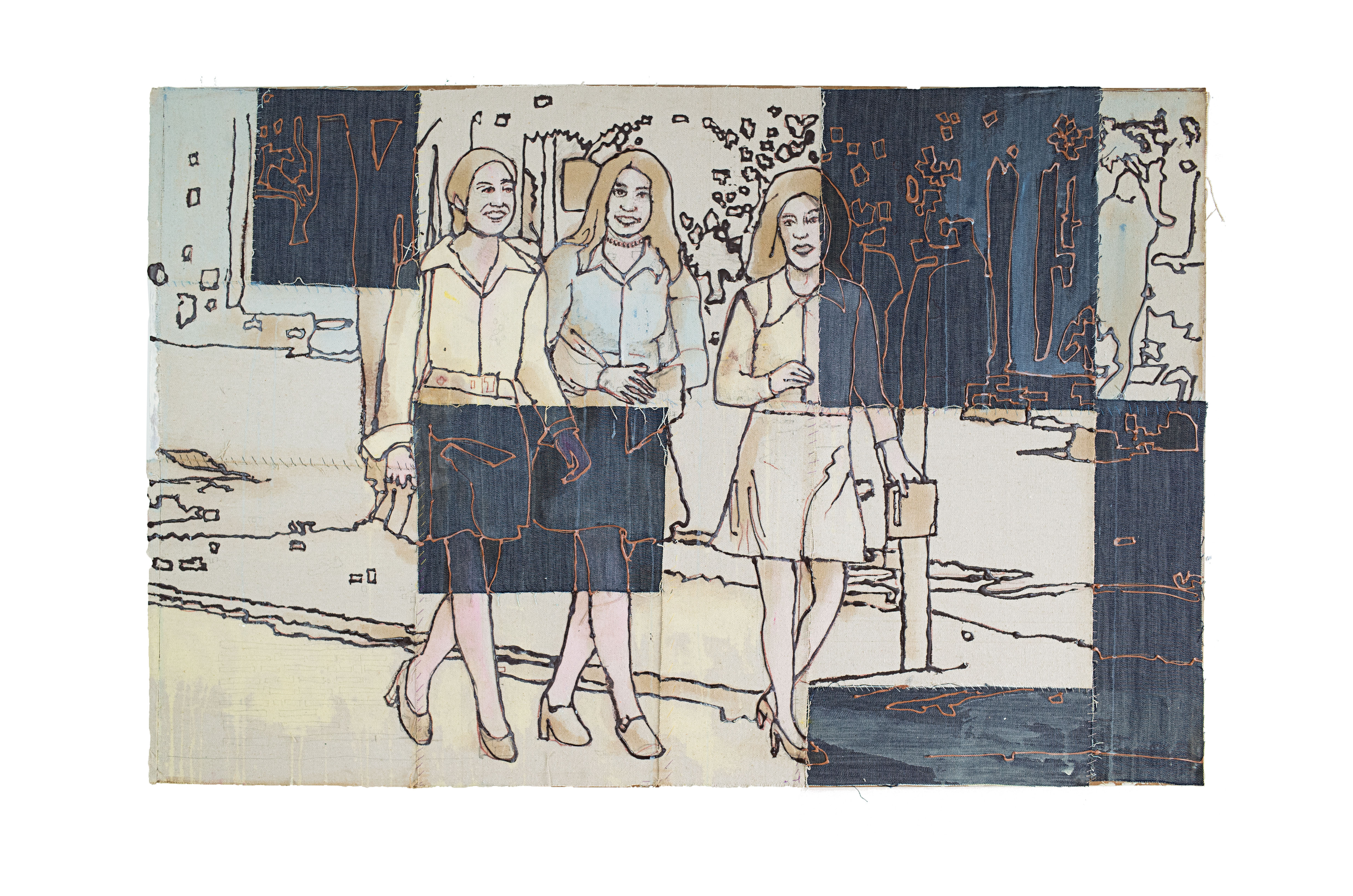 Kabul 1972 80 x 120 cm Mixed Media