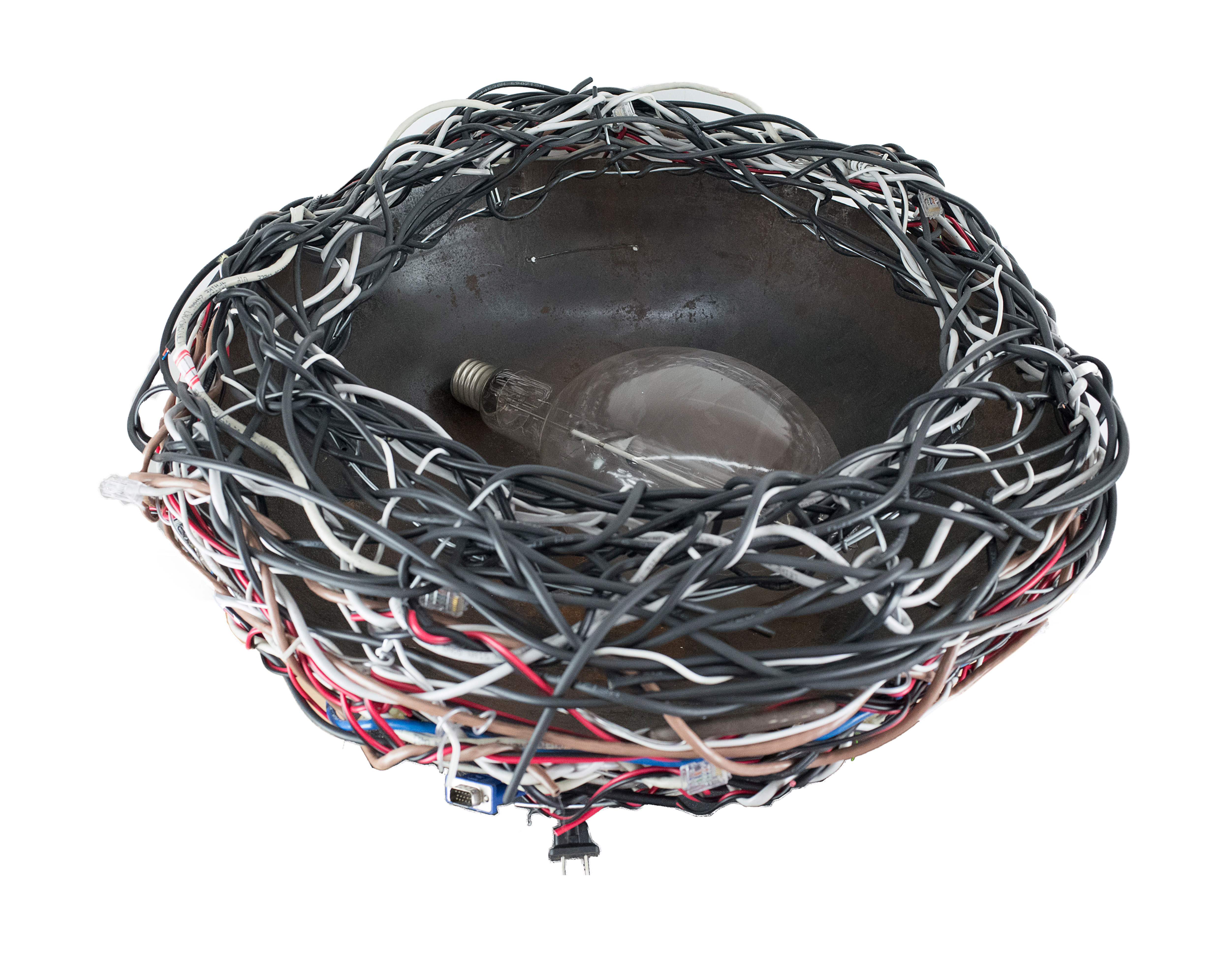 Ethernest 28 x 60 x 60 cm Metal with Electrical Wire and Light Bulb