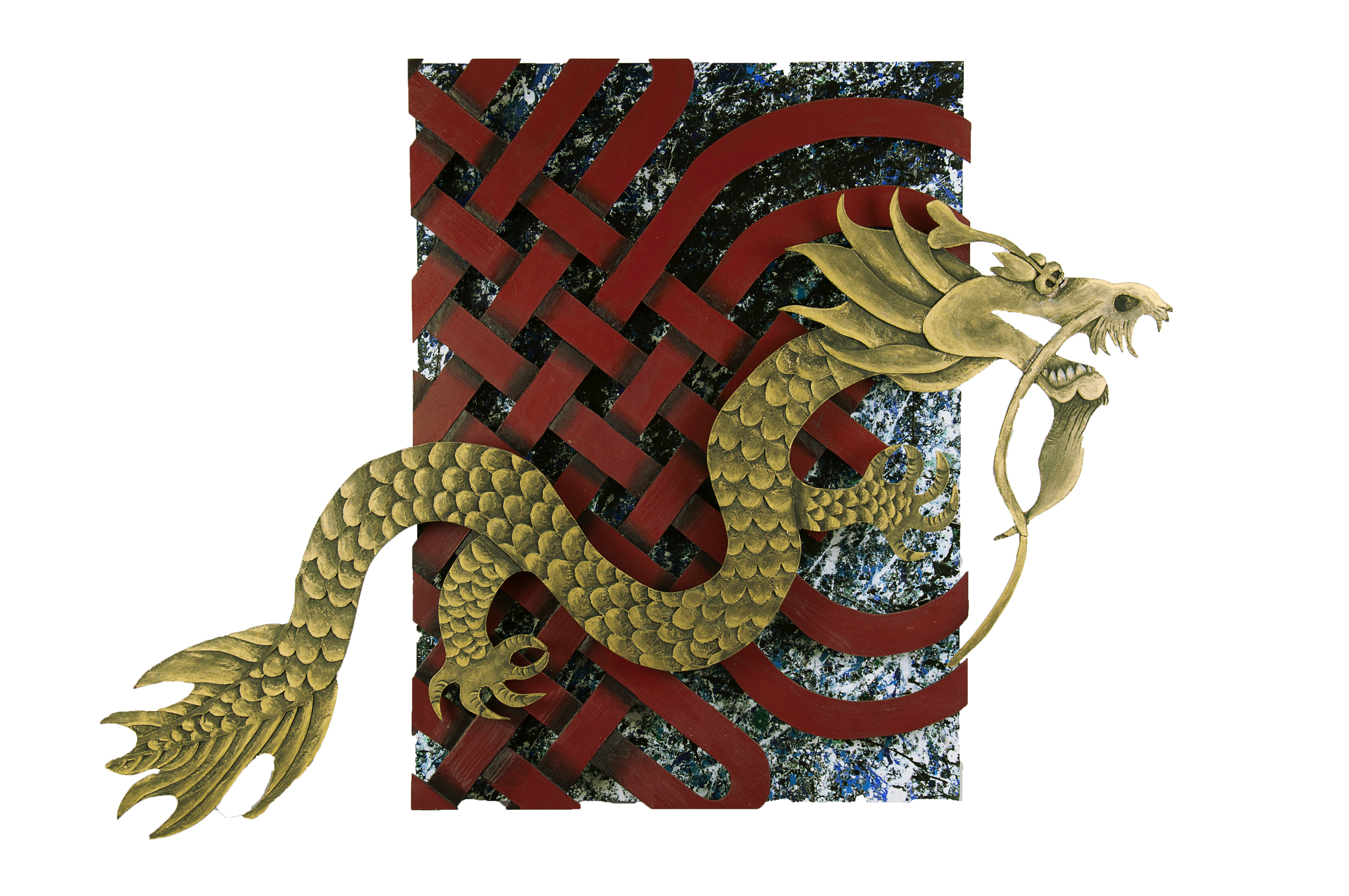 Dragon 90cm x 73cm Acrylic on Board Construction