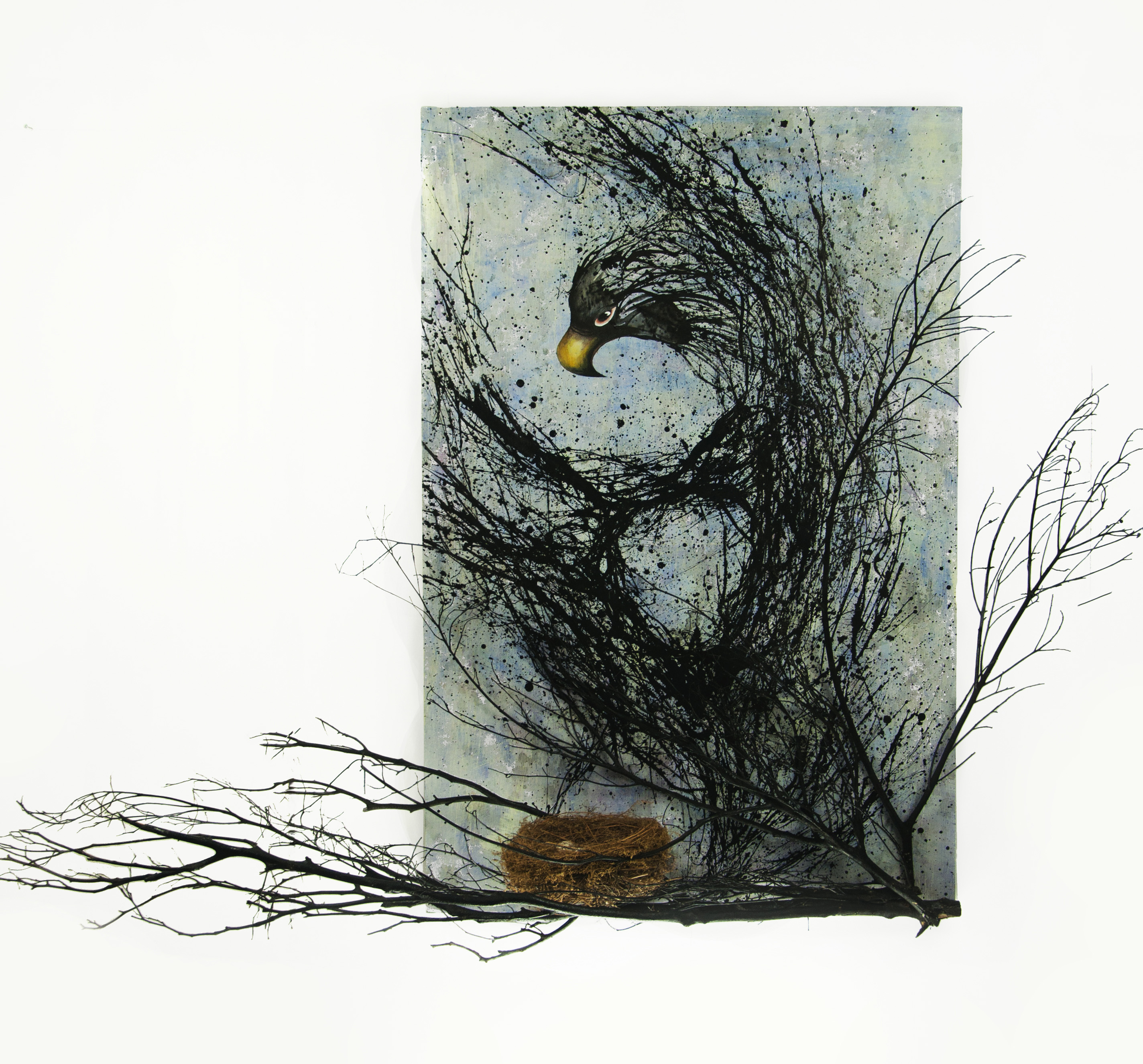 Bird Flu # 3 123 x 143cm Mixed Media Assemblage