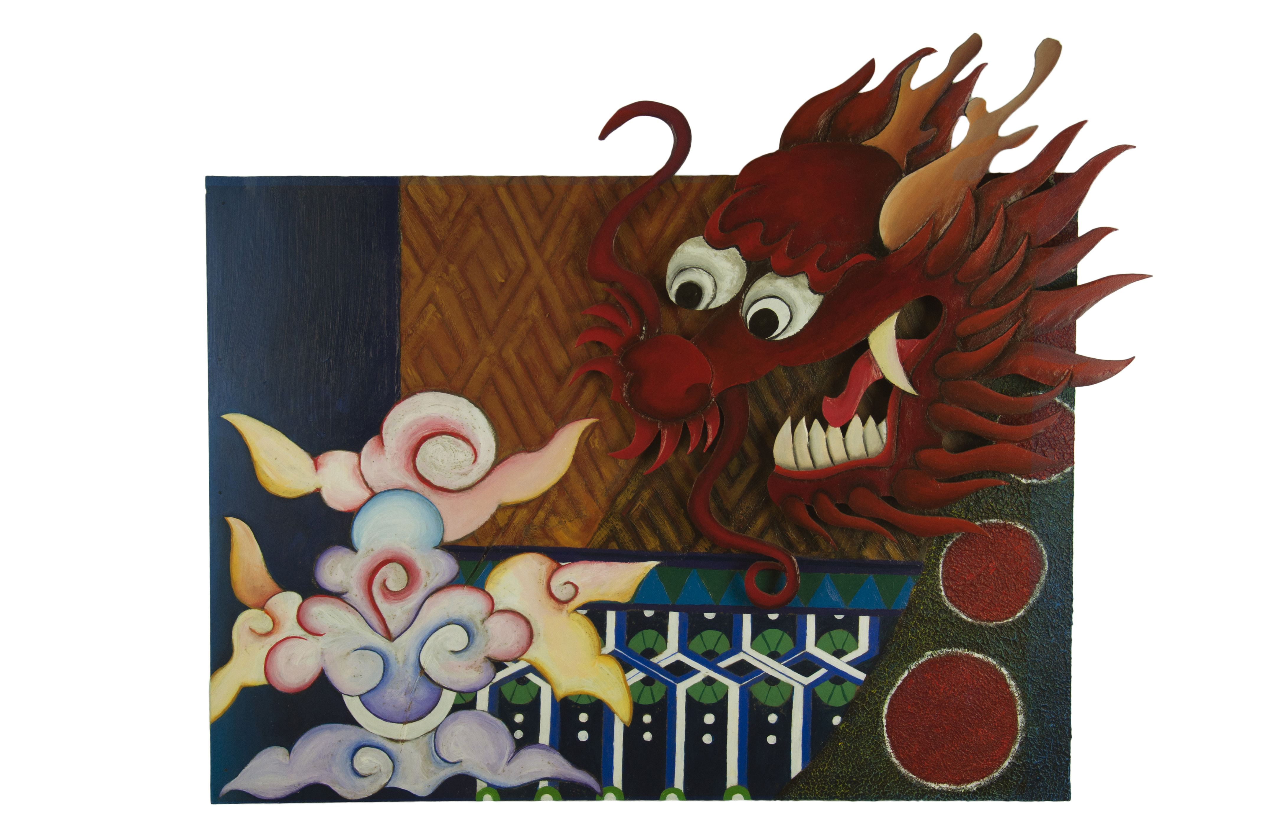 Dragon 73 x 90 cm Acrylic on Board Construction