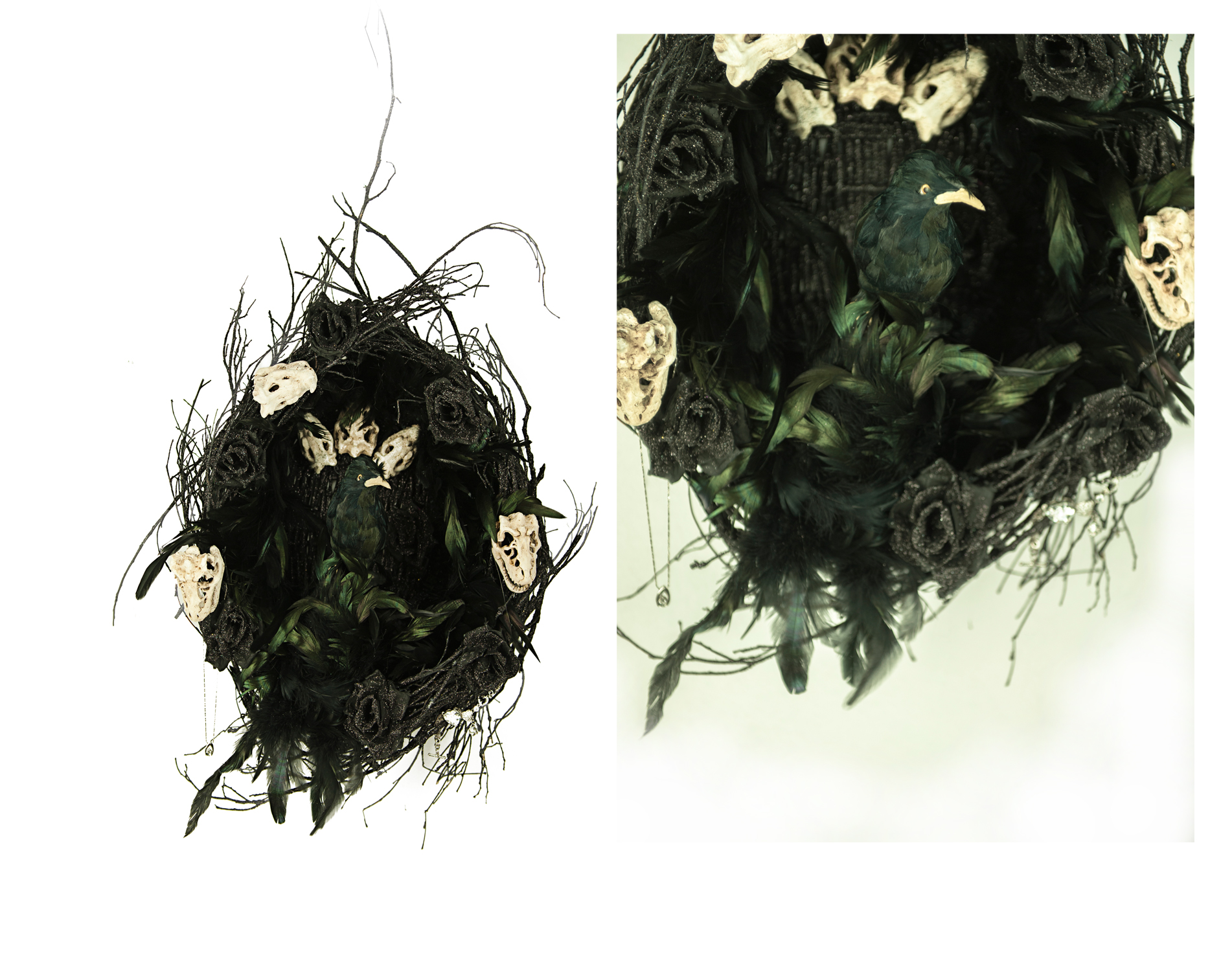 Bird of Darkness 88cm x 54cmAssemblage