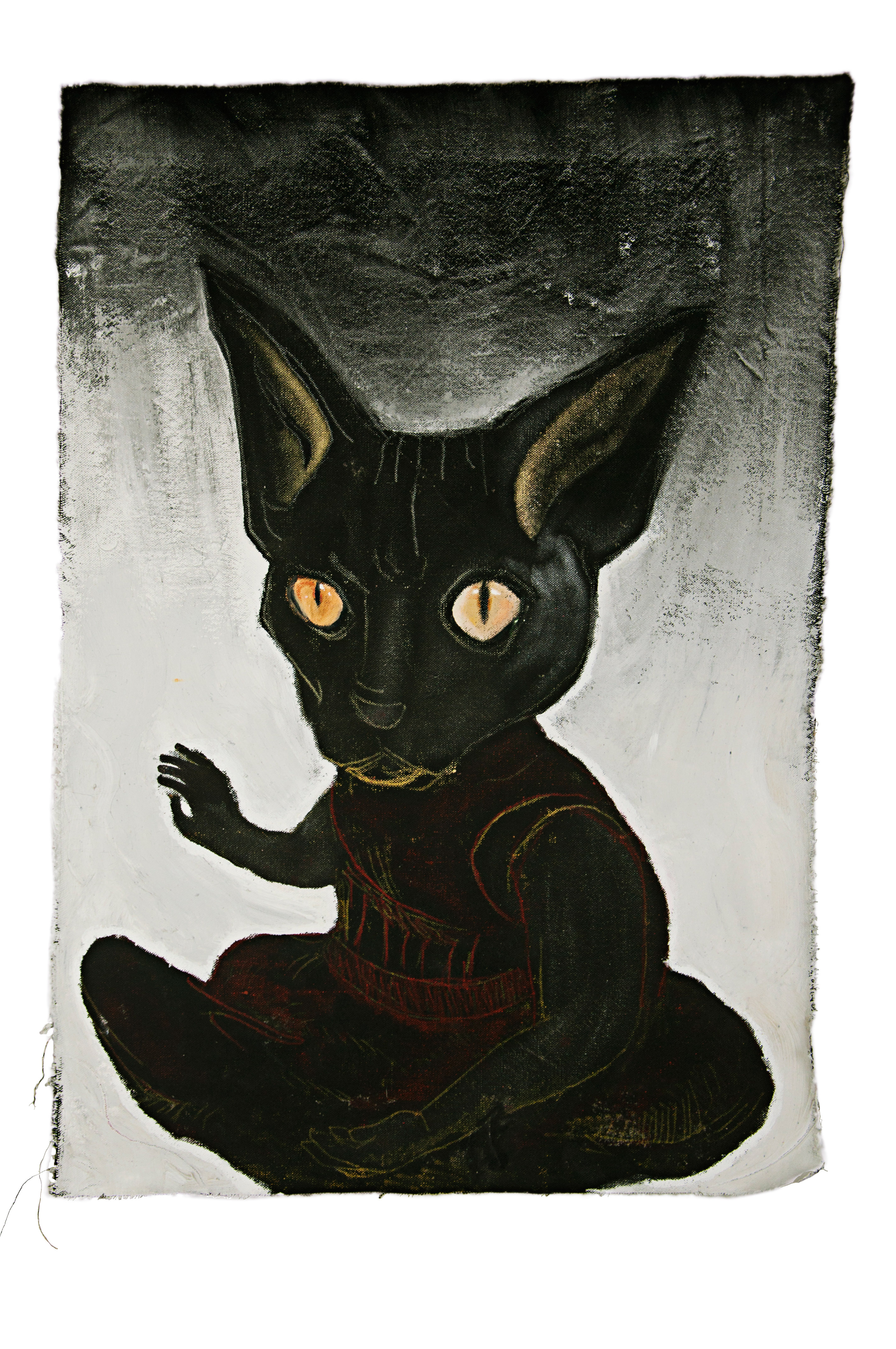 Kitten Learns of Darkness 95 x 65cm Acrylic on Canvas