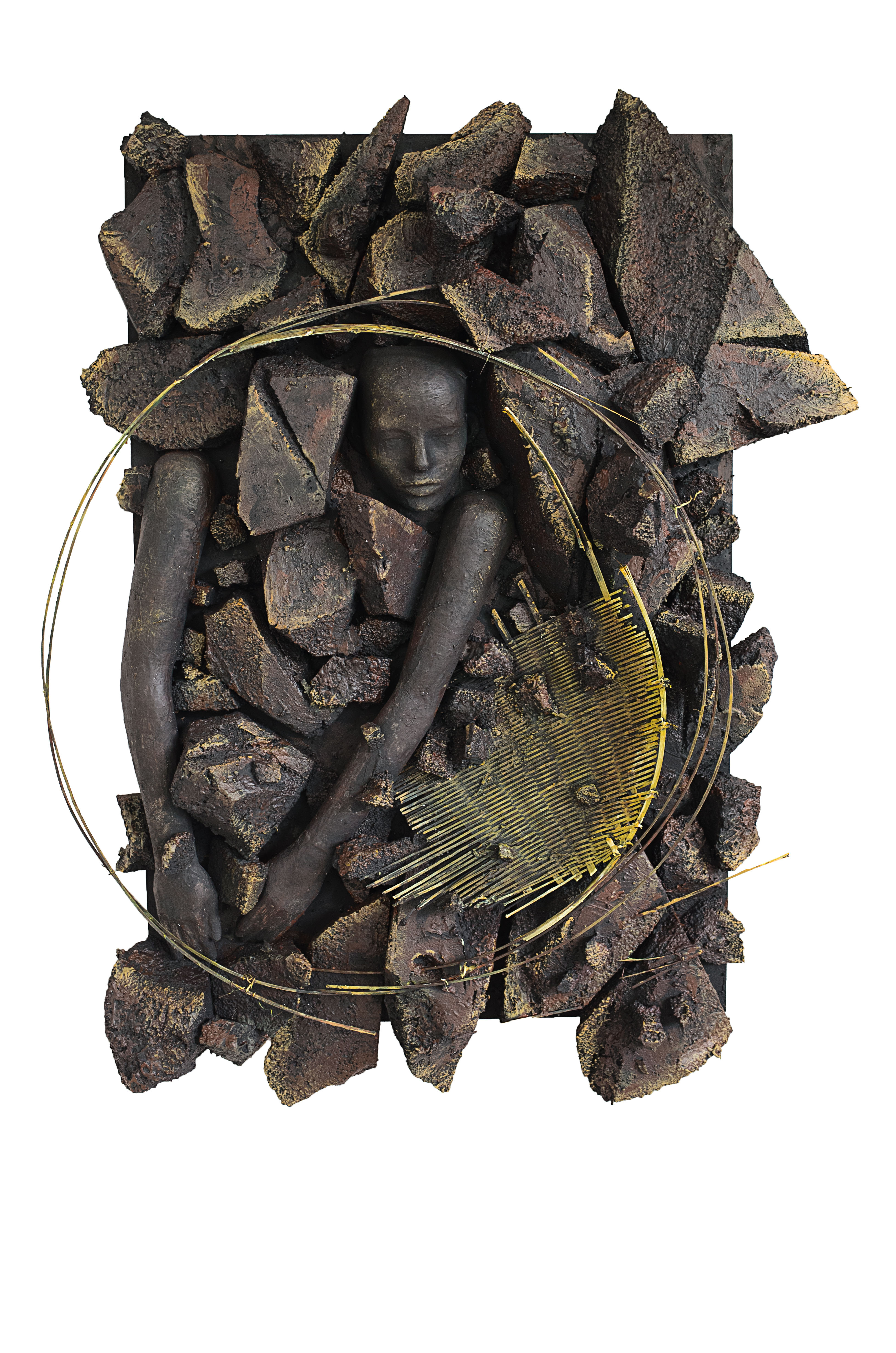 Landslide 120 x 80 cm Mixed Media with Basket