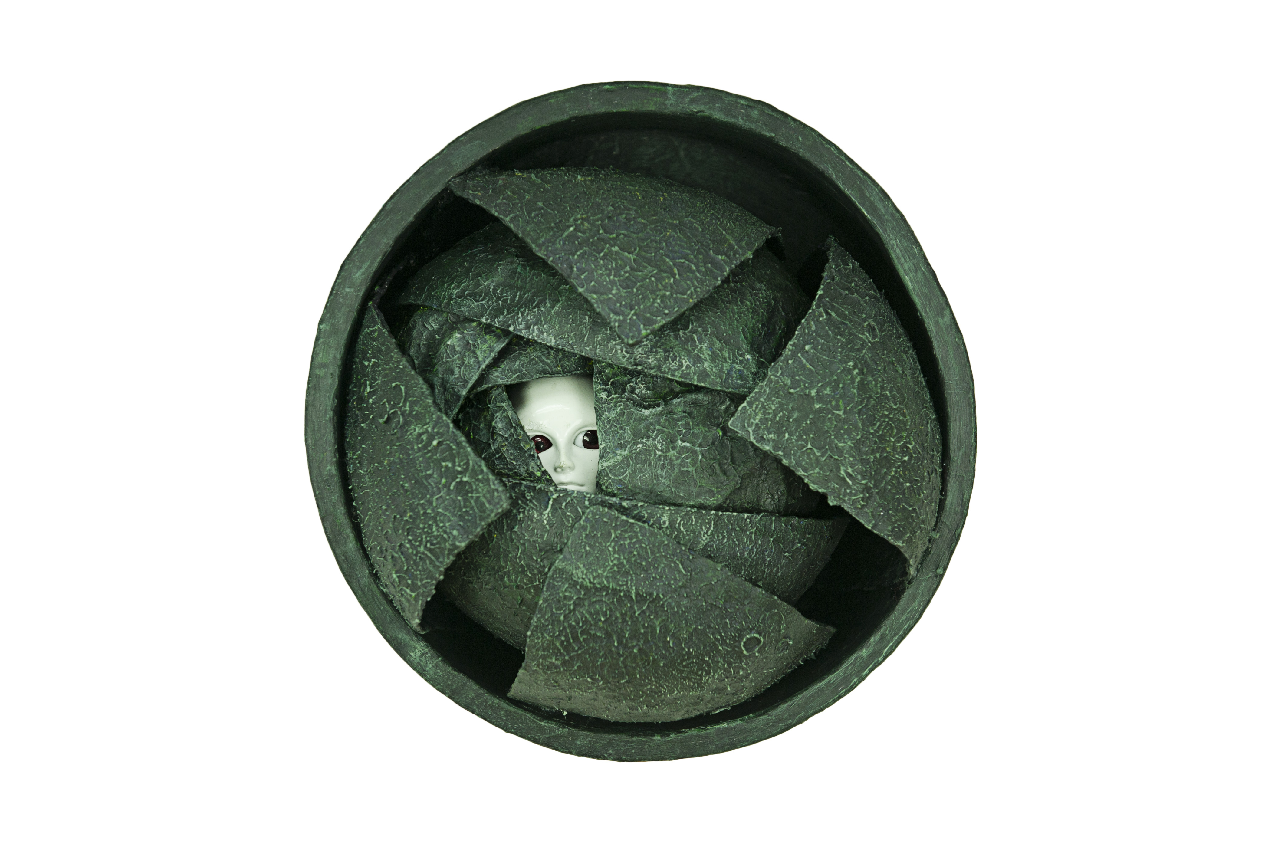 Hidden Face 30 x 30 cm Sculpture Relief, Mixed Media