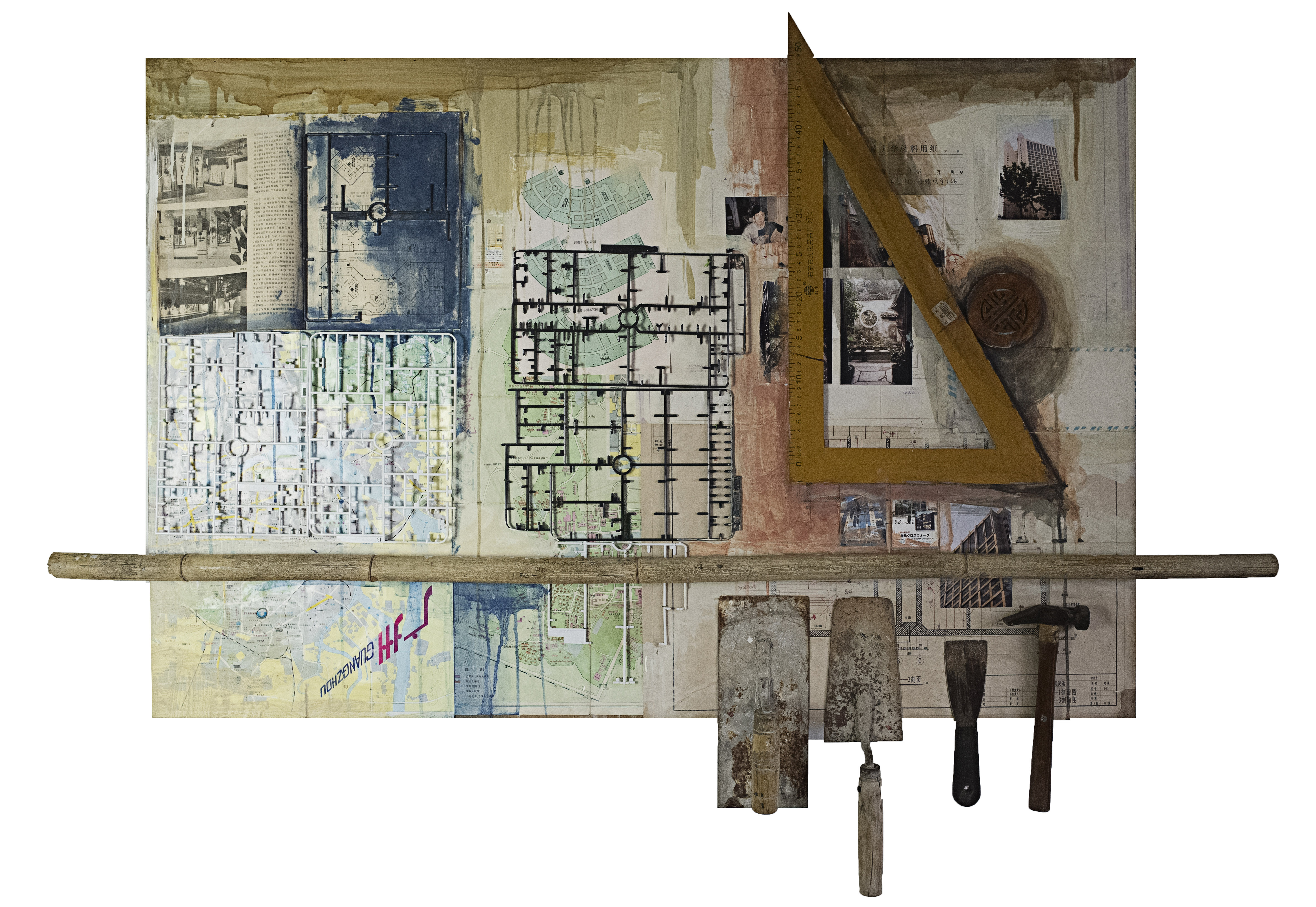 Architecture 80 x 120 cm Mixed Media with Tools