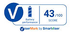 ViserMark Label for Battery Performance with 43/100 score