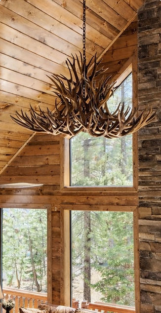 large custom deer chandelier for cabin.jpeg