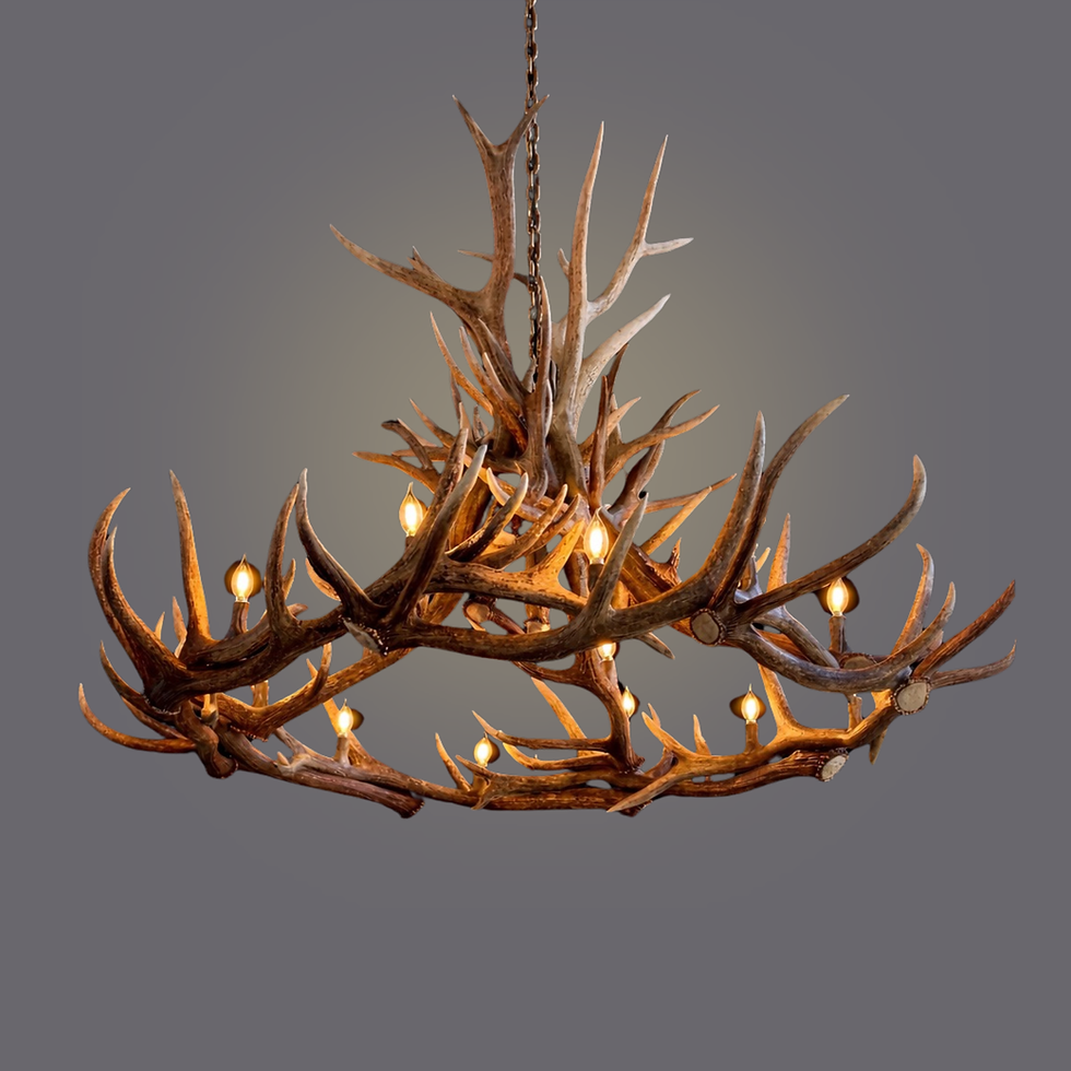 Thumbnail: The Aspen High Elk Antler Chandelier