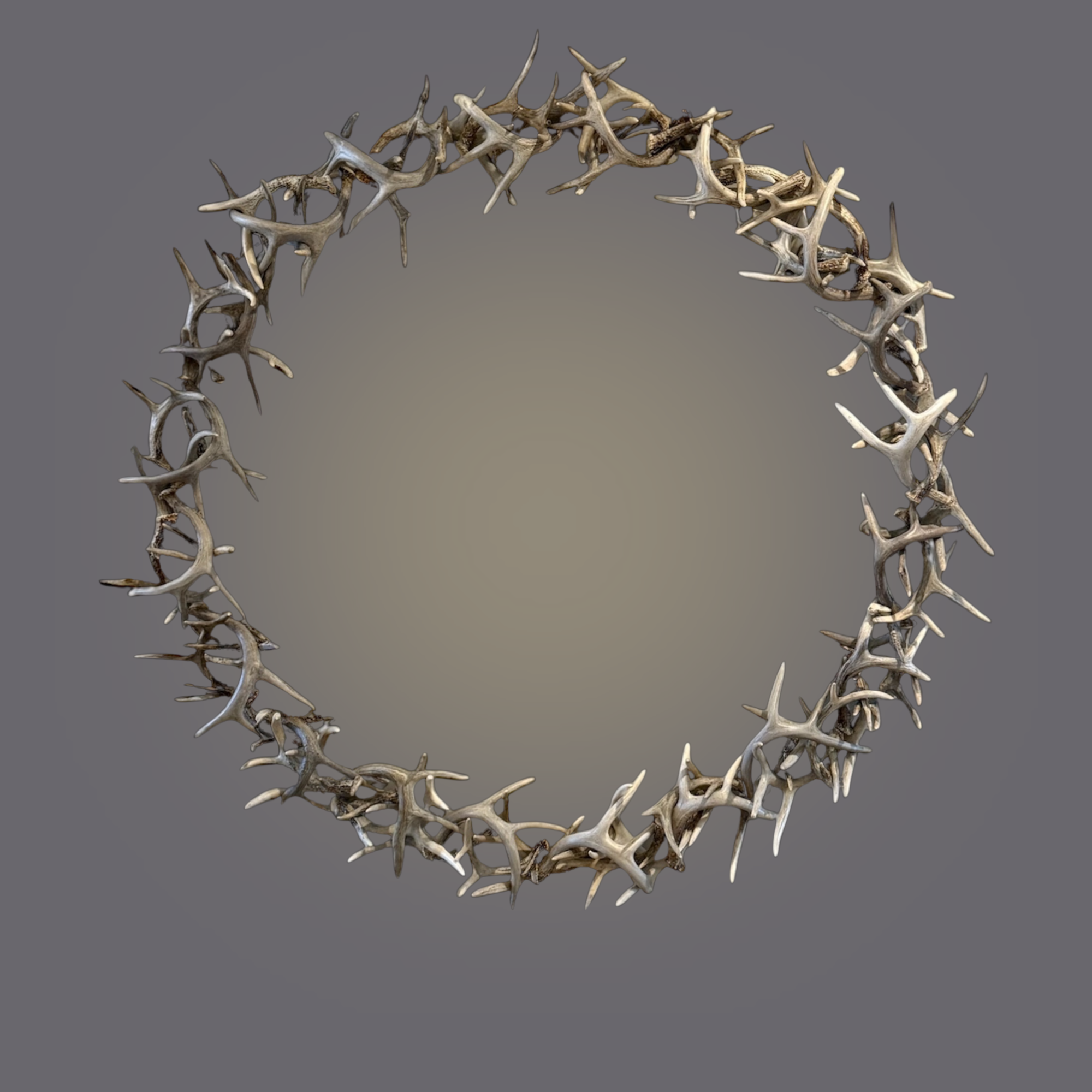 Deer Antler Wreath - Natural