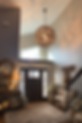 Mule Deer Antler Globe chandelier installed in foyer_