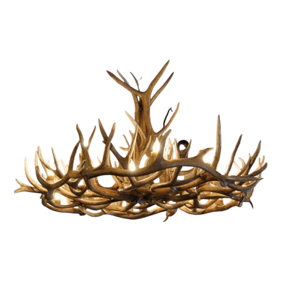 Elk and deer chandelier