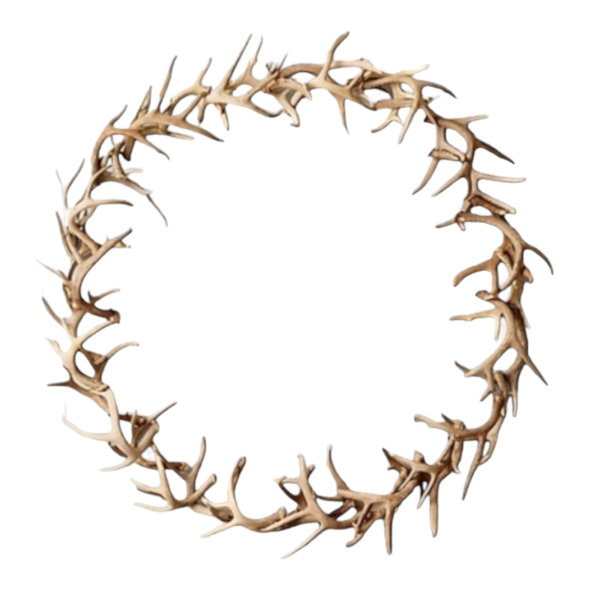 Natural Deer Antler Wreath