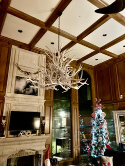 White Elk & Mule Deer Chandelier