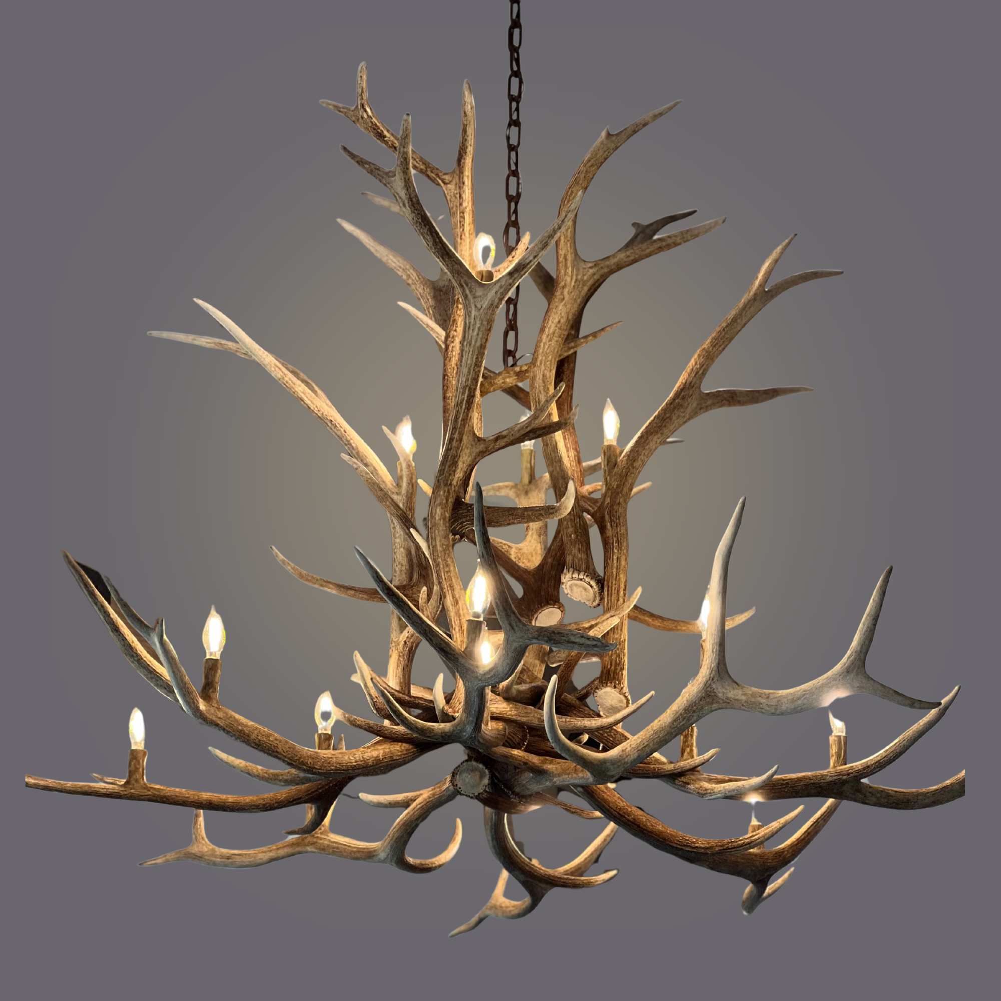 Natural Star Elk Antler Chandelier