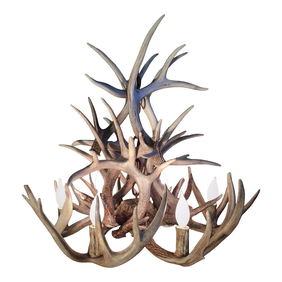 small tall deer antler chandelier