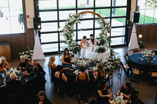 Black and white wedding reception | Union 12
