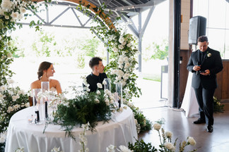 Black and white wedding reception | Union 12