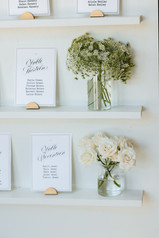 Black and white wedding details