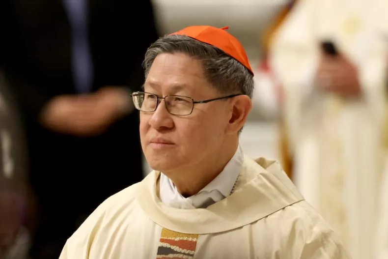 Cardinal Luis Antonio Tagle attends a Mass with newly appointed cardinals presided by Pope Francis at St. Peter's Basilica on December 08, 2024 in Vatican City, Vatican. Pope Francis on Saturday, presiding at Holy Mass... More Photo by Franco Origlia/Getty Images