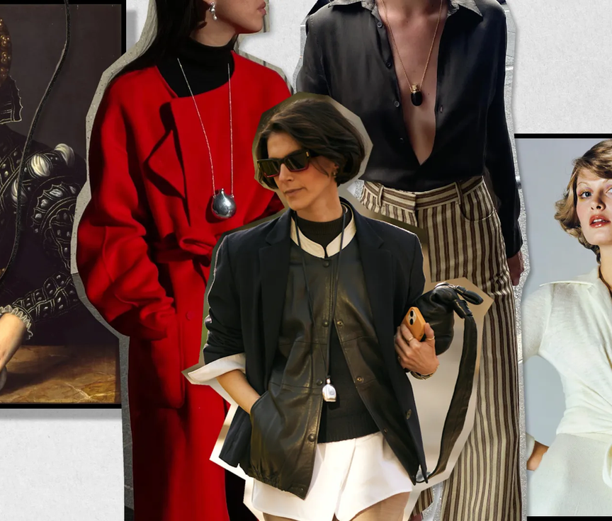 Why the perfume bottle necklace is becoming fashion’s most charming conversation starter.