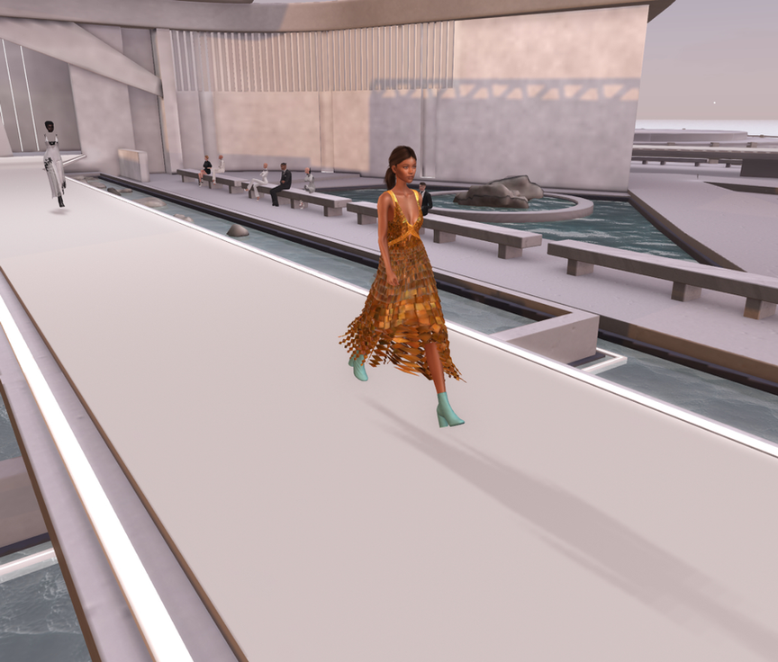 Jonathan Simkhai Fall/Winter 2022 in Second Life. (Everyrealm and Blueberry Entertainment)