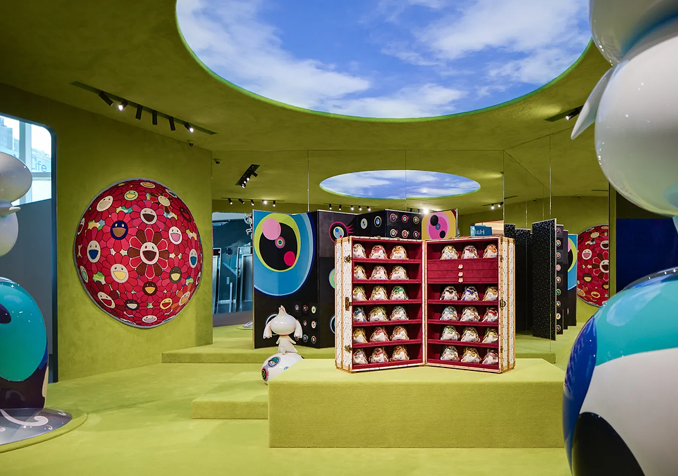 Works by Takashi Murakami at the Louis Vuitton booth at Art Basel Hong Kong. Courtesy of Louis Vuitton