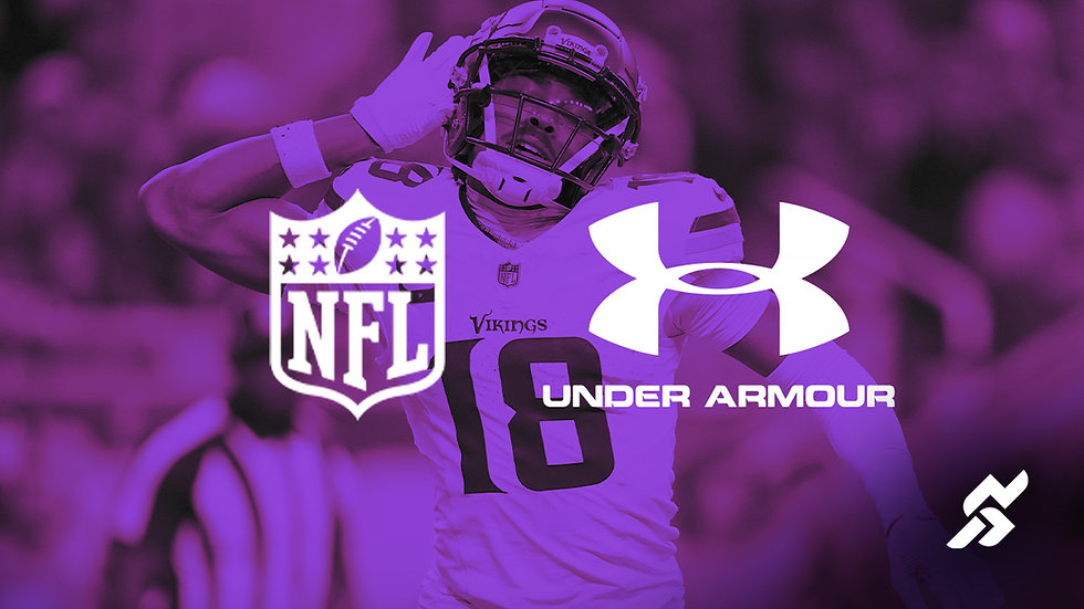 Under Armour was an official NFL supplier from 2006 through 2020, but player endorsers have had to cover the UA logo on the field since then. Lorenzo Gordon/Getty