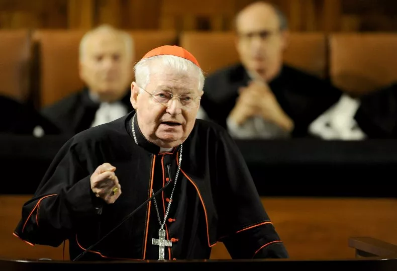 Archbishop of Milan Angelo Scola speaks during his speech at the inauguration of the Accademiuc Year at Cattolica University on November 5, 2015 in Milan, Italy. Catholic University of Milan, is a university of Catholic... More Photo by Pier Marco Tacca/Getty Images
