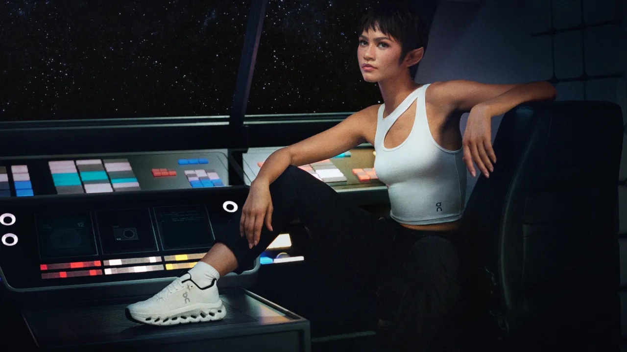 Zendaya in the new On campaign for Spring 2025. Courtesy of On