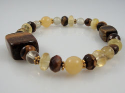 Citrine and Tiger Eye Bracelet