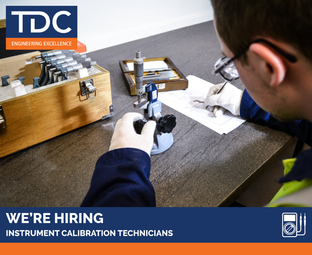 WE’RE HIRING Instrument Calibration Technicians