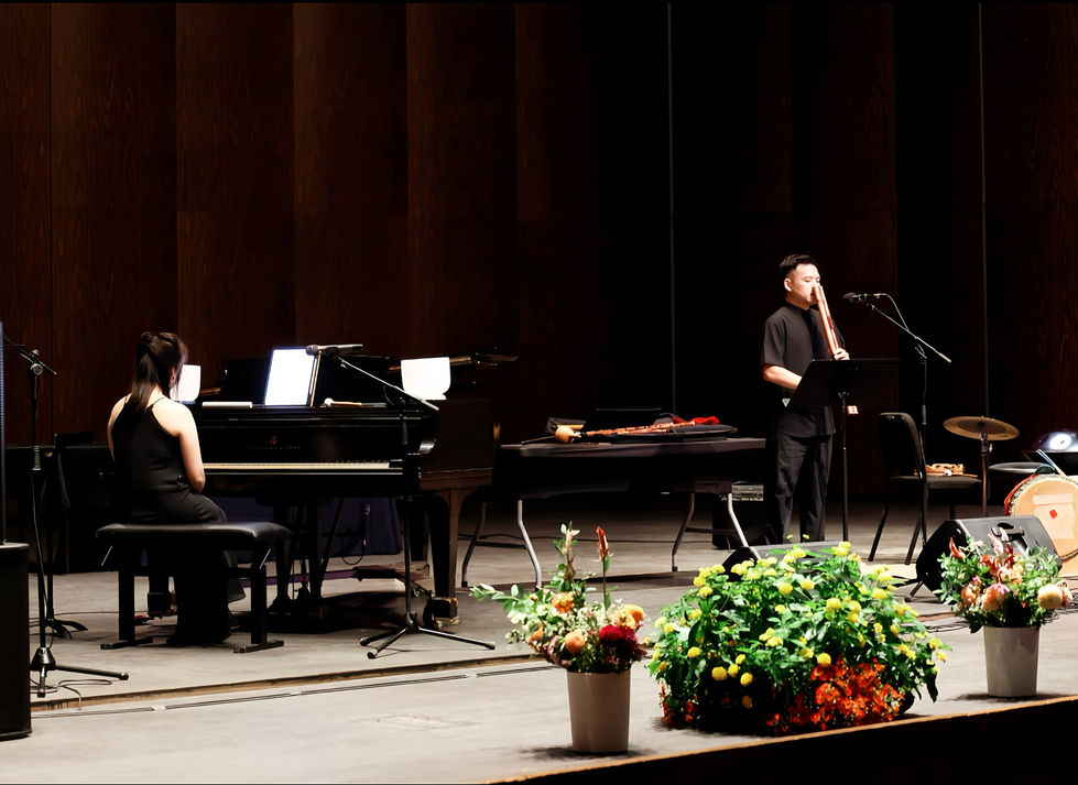 Cadenza Duo performing at the 2026 World Flute Society Annual Convention in Eau Claire, Wisconsin