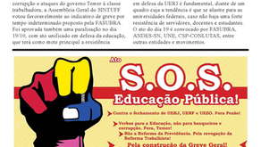 Paralisação e ato em defesa da educação no dia 19