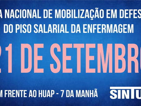 21 de setembro é dia de luta pelo Piso Nacional da Enfermagem
