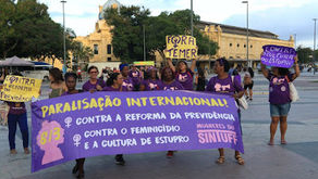 Mulheres do SINTUFF protocolam reivindicações e participam de grande marcha feminista no Rio