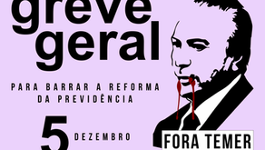 Centrais convocam Greve Geral dia 5 contra Temer e as reformas