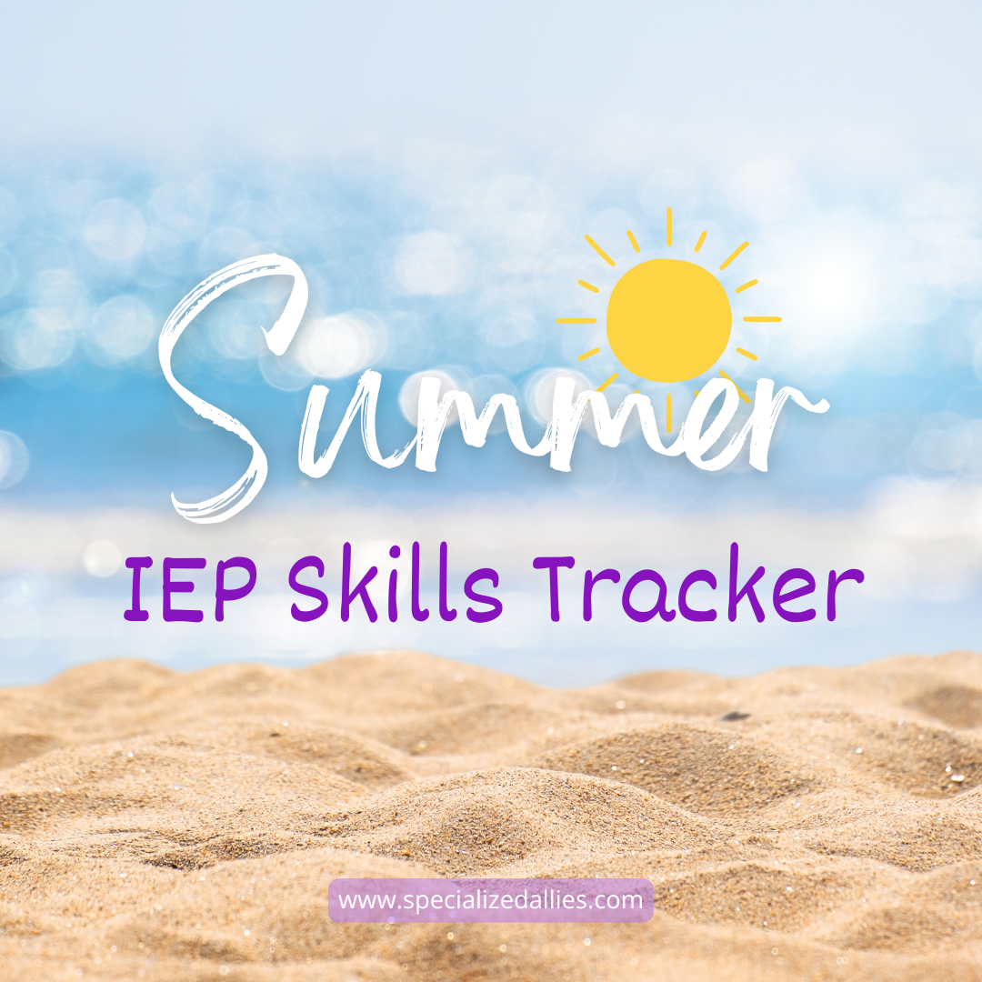 Summer IEP Skills Tracker