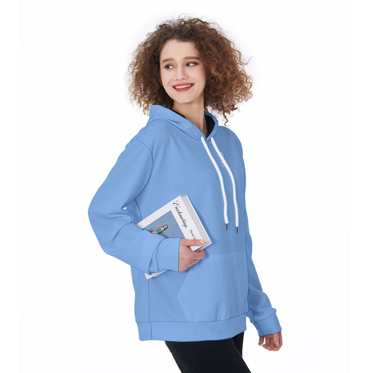 Sade Renee Women's Heavy Fleece Hoodie for Fall and Winter, Cool Sky Blue