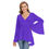 Thumbnail: Sade Renee Women's V-neck Blouse, Purple