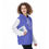 Thumbnail: Sade Renee Women's Heavy Fleece Hoodie, Color Block Blue