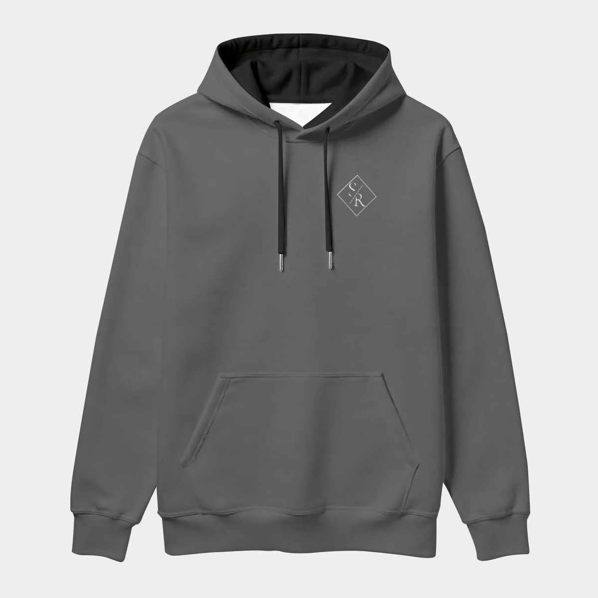 Sade Renee Men's Pullover Hoodie, Asphalt Gray