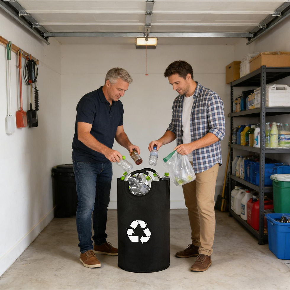 Thumbnail: Indoor Recycling Bins for Kitchen 82L Oxford Foldable Storage Trash Can for Home