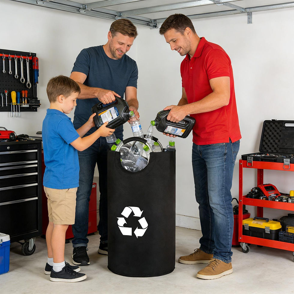 Thumbnail: Indoor Recycling Bins for Kitchen 82L Oxford Foldable Storage Trash Can for Home
