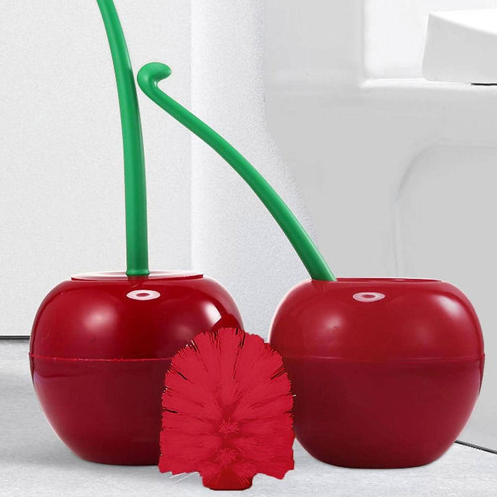 Thumbnail: Cherry Shape Toilet Brush & Holder Set