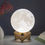 Thumbnail: 8cm Moon Lamp LED Night Light Battery Powered With Stand Starry Lamp Bedroom Dec